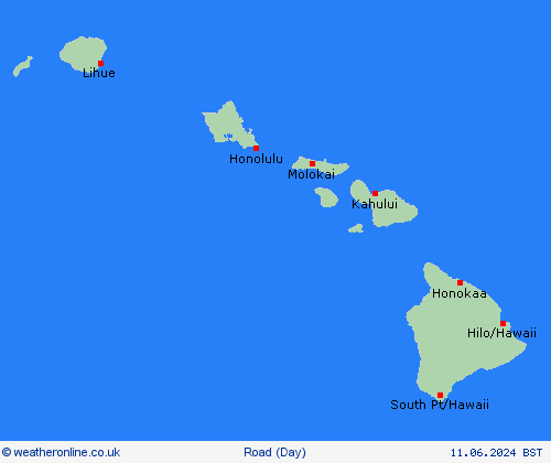 road conditions Hawaii North America Forecast maps