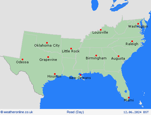 road conditions  North America Forecast maps