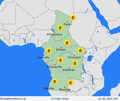 uv index  Europe Forecast maps