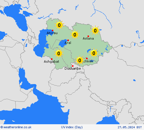 uv index  Asia Forecast maps