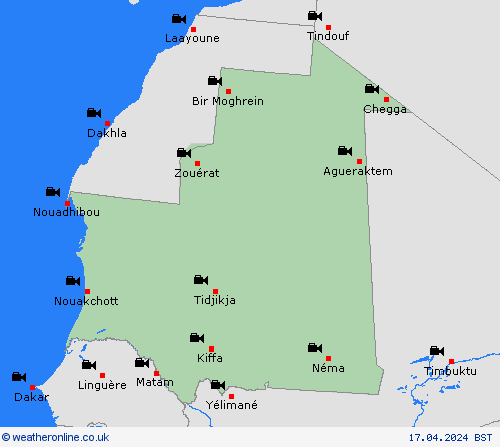 webcam Mauritania Africa Forecast maps