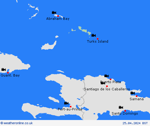webcam Turks and Caicos Central America Forecast maps