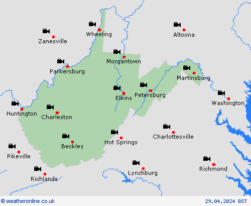 webcam West-Virginia Europe Forecast maps