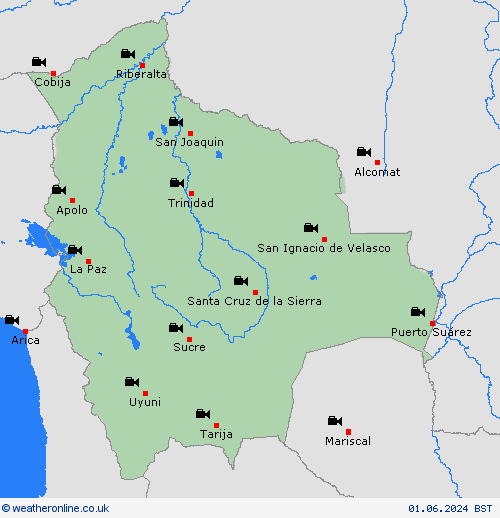 webcam Bolivia South America Forecast maps