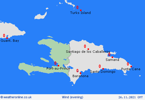 wind Haiti Central America Forecast maps