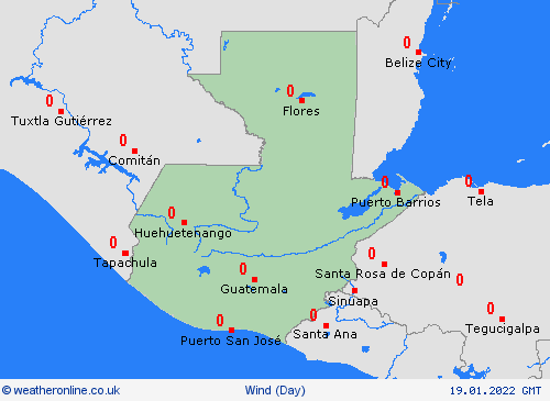 wind Guatemala Central America Forecast maps