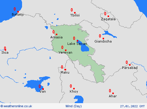 wind Armenia Asia Forecast maps