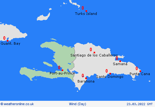 wind Haiti Central America Forecast maps