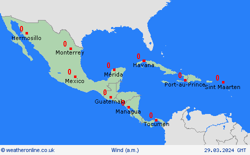 wind  Central America Forecast maps