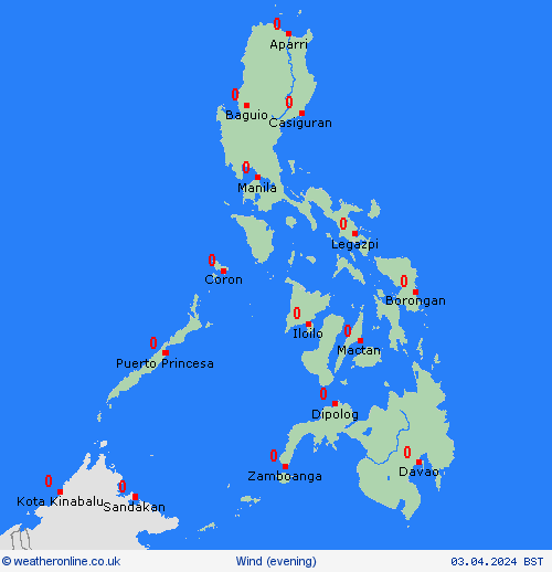 wind Philippines Asia Forecast maps