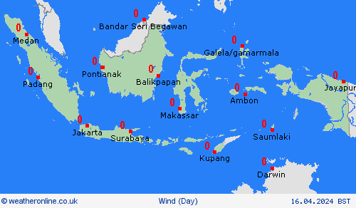 wind Indonesia Asia Forecast maps