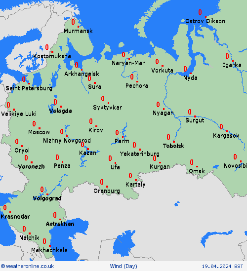 wind Russia Europe Forecast maps