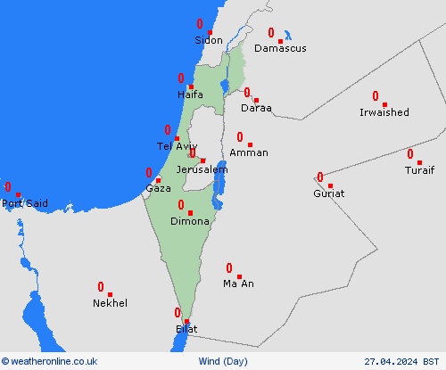 wind Israel Asia Forecast maps