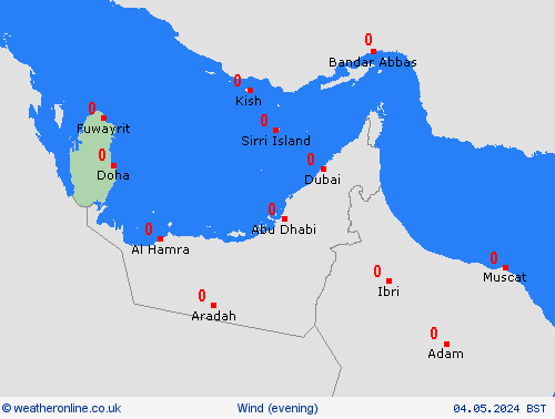 wind Qatar Asia Forecast maps