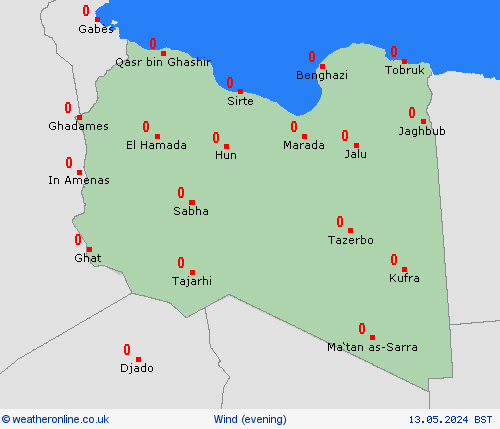 wind Libya Africa Forecast maps