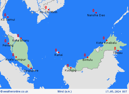 wind Malaysia Asia Forecast maps