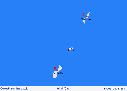 wind Marianen Oceania Forecast maps