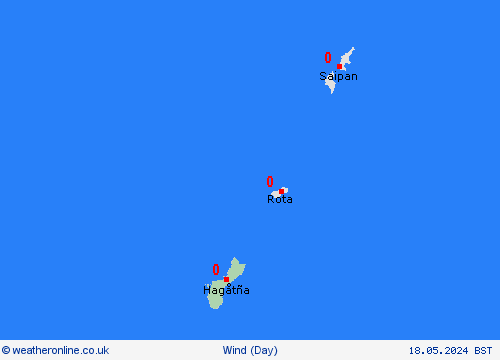 wind Guam Oceania Forecast maps