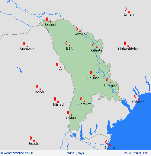 wind Moldova Europe Forecast maps