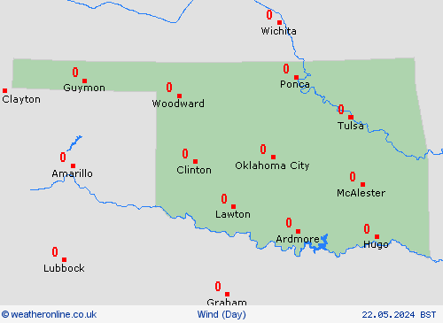 wind Oklahoma North America Forecast maps