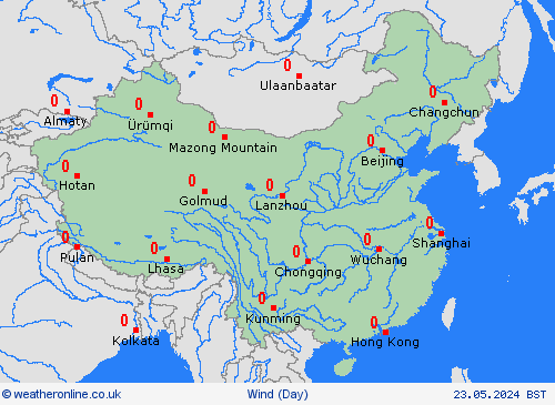 wind China Europe Forecast maps