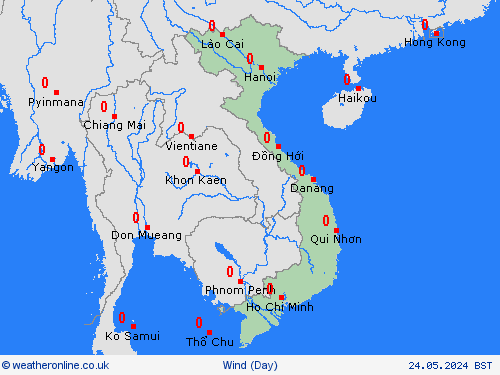 wind Vietnam Asia Forecast maps