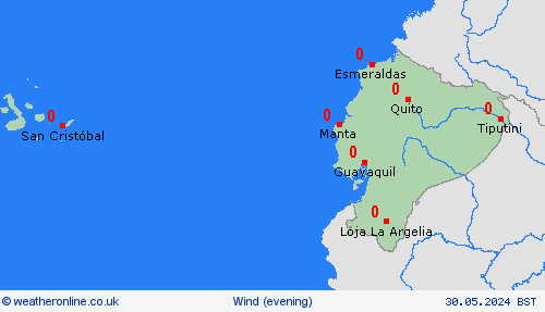 wind Ecuador South America Forecast maps