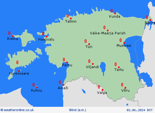 wind Estonia Europe Forecast maps