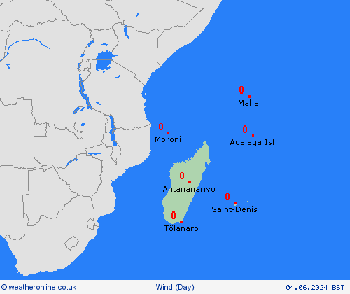 wind  Africa Forecast maps