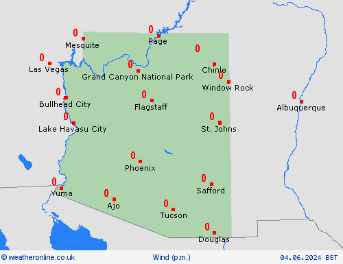 wind Arizona North America Forecast maps