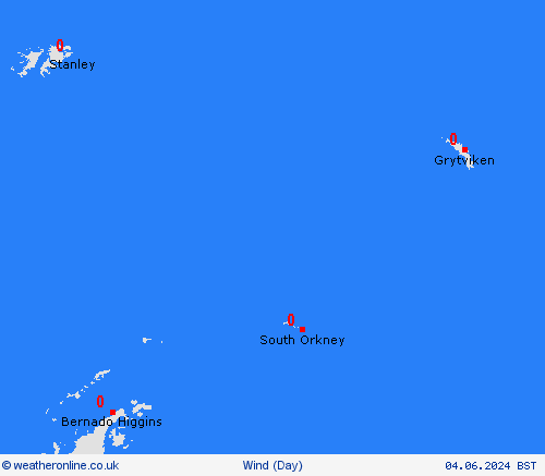 wind South Orkney Islands South America Forecast maps