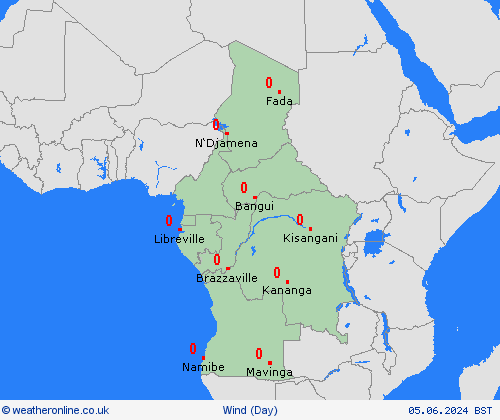 wind  Africa Forecast maps