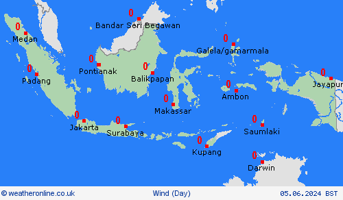 wind Indonesia Asia Forecast maps