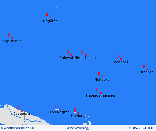 wind Micronesia Oceania Forecast maps