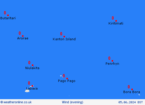 wind Kiribati Oceania Forecast maps