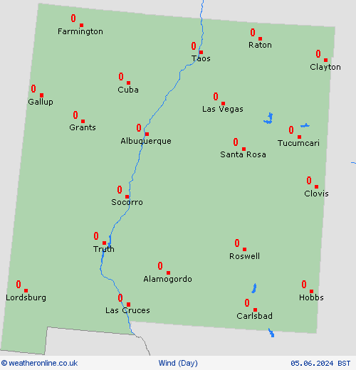 wind New Mexico North America Forecast maps