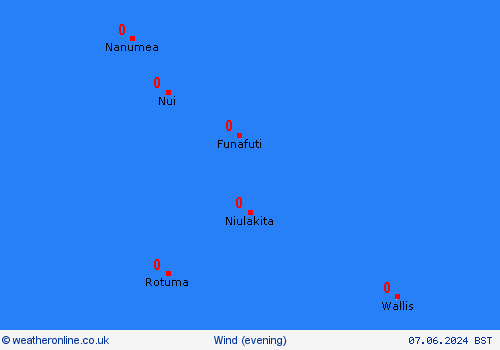 wind Tuvalu Oceania Forecast maps