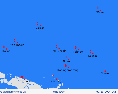 wind Wake Island Oceania Forecast maps