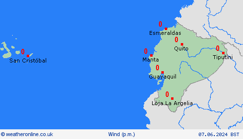 wind Ecuador South America Forecast maps