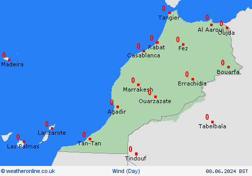 wind Morocco Africa Forecast maps