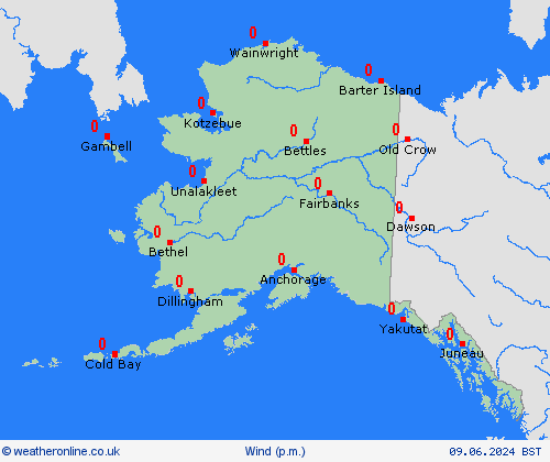 wind Alaska North America Forecast maps