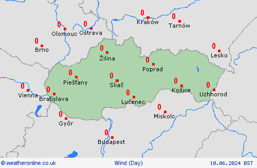 wind Slovakia Europe Forecast maps