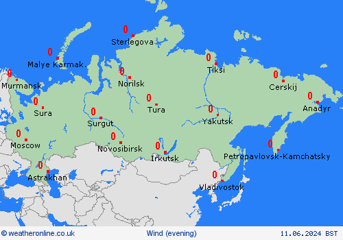 wind Russian Feder. Europe Forecast maps