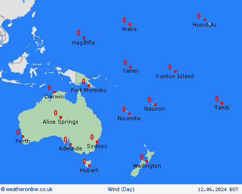 wind  Oceania Forecast maps