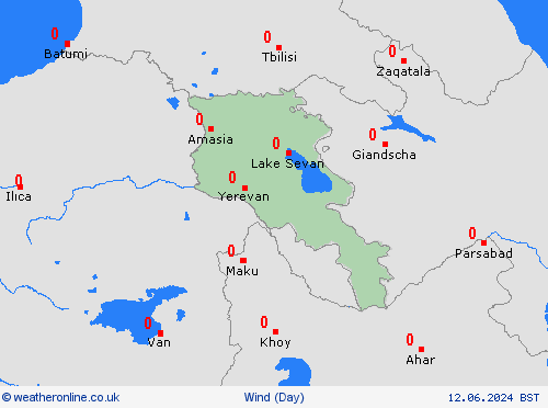 wind Armenia Europe Forecast maps