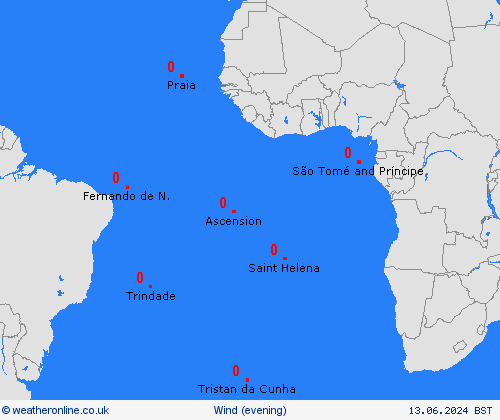 wind  Africa Forecast maps