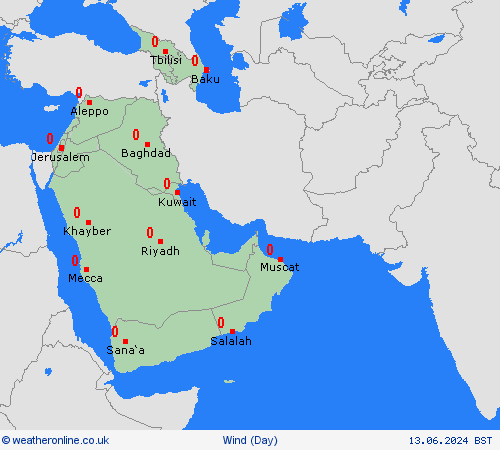 wind  Asia Forecast maps