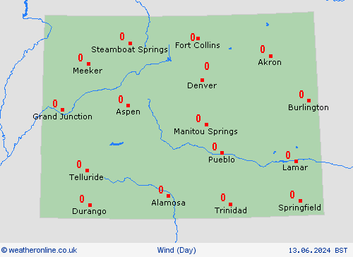 wind Colorado North America Forecast maps