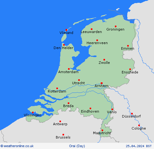 overview Nyderlandai Europa Forecast maps
