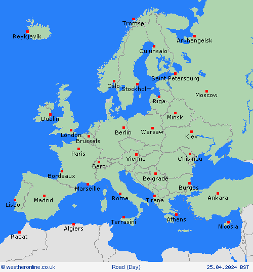 road conditions  Europa Forecast maps